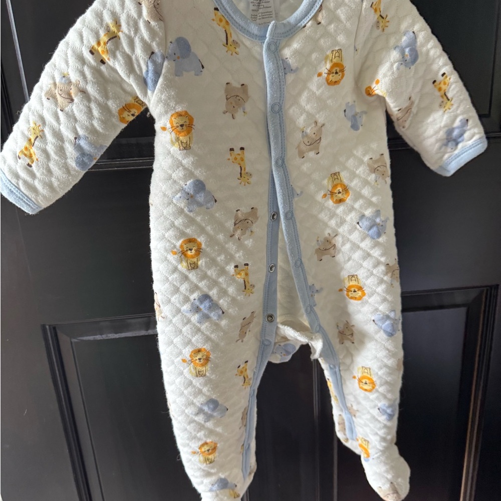 Animal Print Quilted Kids One Piece